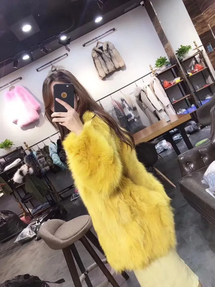 Пальто из натурального меха, женская одежда, зимняя длинная куртка в Корейском стиле kawaii, розовая шуба из лисы, женские топы, manteau femme hiver