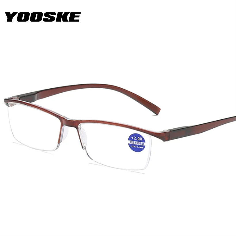 YOOSKE очки для чтения для женщин и мужчин, анти-синий светильник, Ретро Бизнес очки для дальнозоркости по рецепту, Мужские Женские диоптрические очки