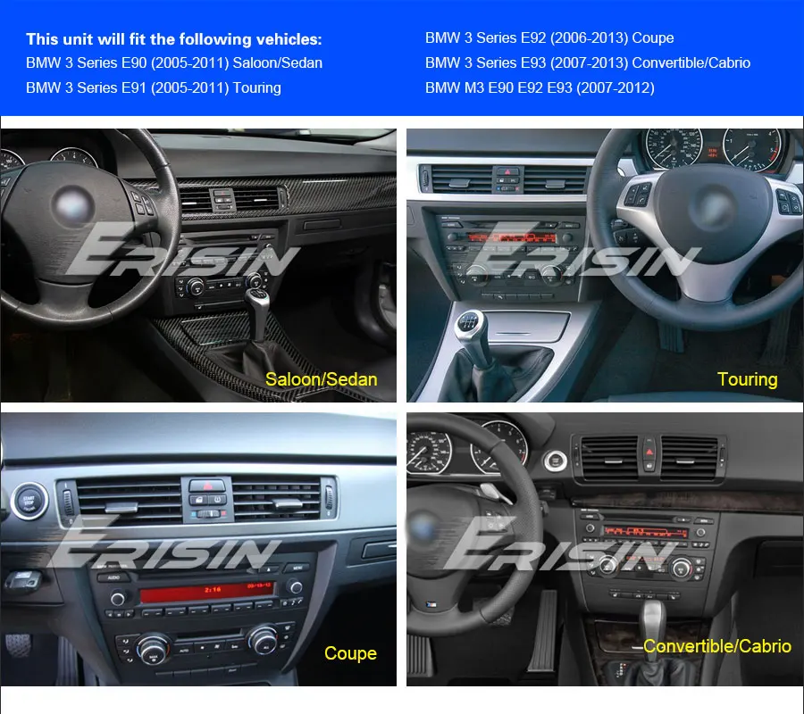 Excellent 7" Android 9.0 Pie OS Car DVD Multimedia GPS Radio for BMW E90 2005-2012 E91 2005-2012 E92 2006-2013 E93 2007-2013 M3 2007-2012 4