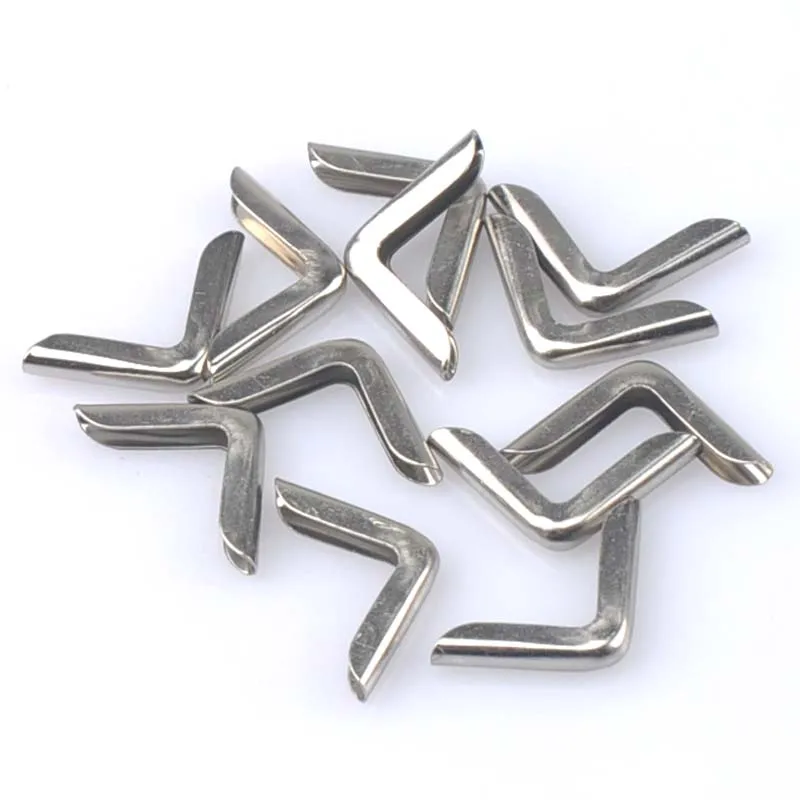 

50PCs Metal Book Corner Scrapbooking Album Menu Folder Corner Protectors Book Decoration Silver Tone 14.5x14.5x2mm cp1615