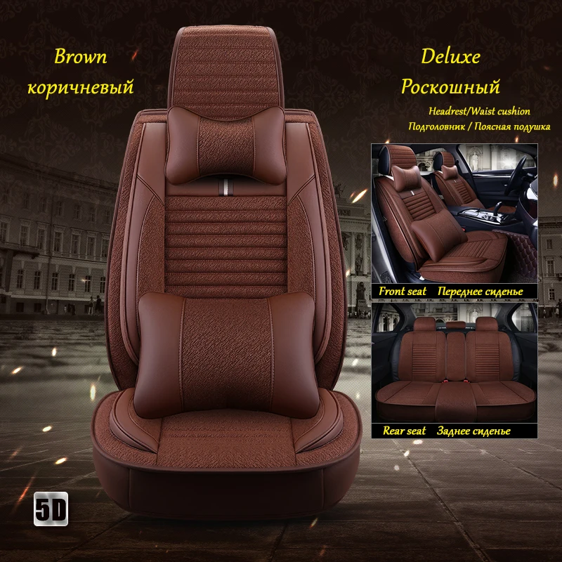 Front+Rear car seat cover for Renault Megane Modus Nevada Safrane Sandero Stepway Scenic Talia Twingo Clio Duster Logan | Автомобили и