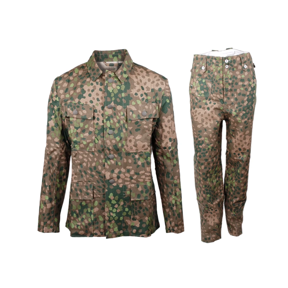 

COSPLAY GERMAN ELITE LINEN HBT DOT 44 M43 FIELD UNIFORM TUNIC & TROUSERS