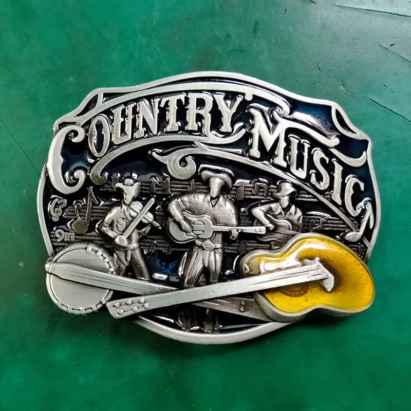 1 Pcs Country Music Guitar Luxury Men Western Cowboy Cowgirl Belt Buckle 1 Pcs Country Music Guitar Luxury Men Western Cowboy Cowgirl Belt Buckle