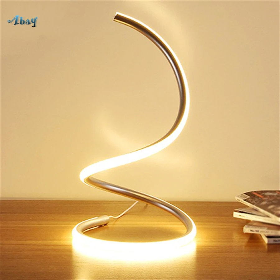 Modern Creative S Curve Shape Aluminum Table Lamps For Wedding S Curve Shape Aluminum Table Lamps