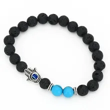 FAITHEASY энергетический вулканический камень браслет индивидуальность Фатима бусины ручной работы браслет украшение на нитке