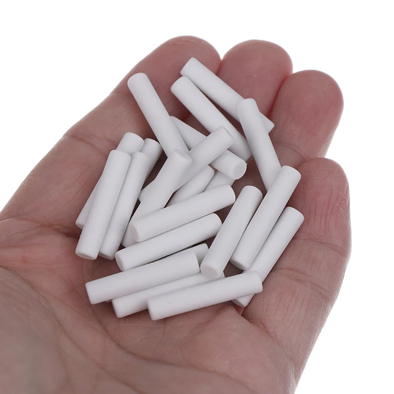 50Pcs White Rubber Eraser Refill Eraser With Refills Replacement Erasers Sketch Erasers 5*25mm Suitable For School /Office