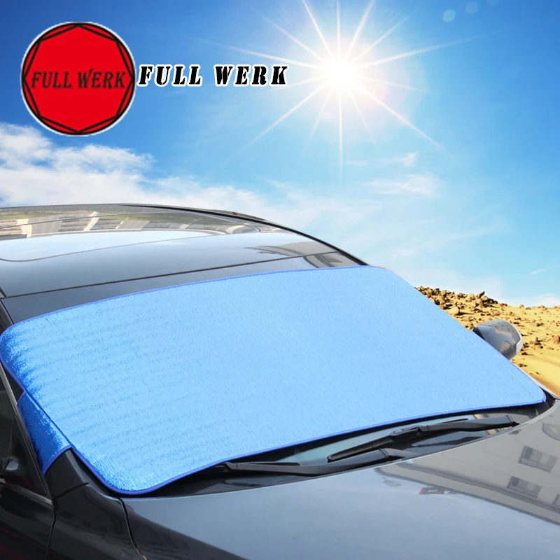 1pc Blue Window Foils Windshield Sun Shade Cover Car Visor Cover Block