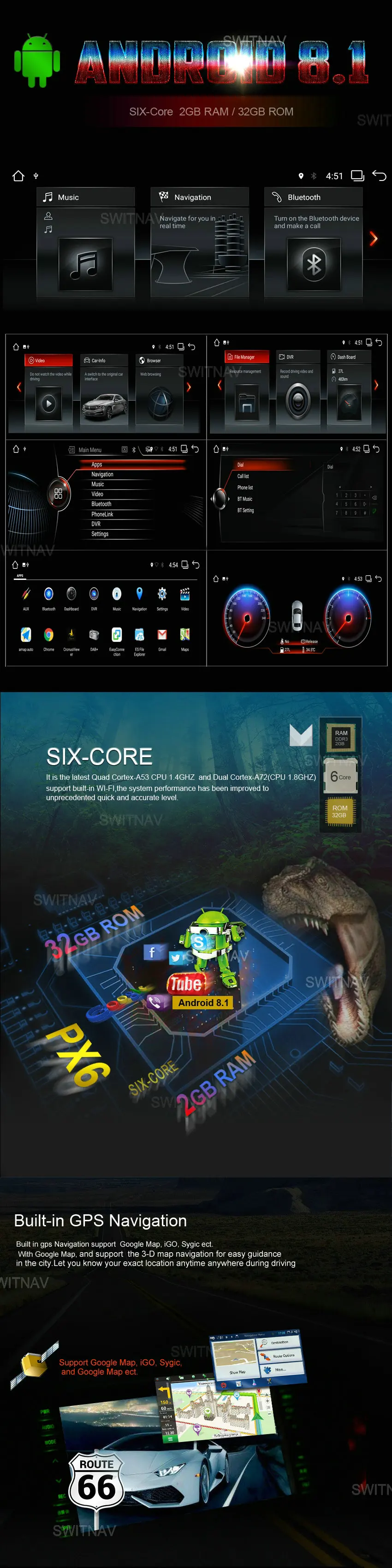 Sale 6 core Android 8.1 CAR DVD FOR  BMW E87 (2006- 2012) player audio Multimedia stereo monitor ips 10.25" screen 3