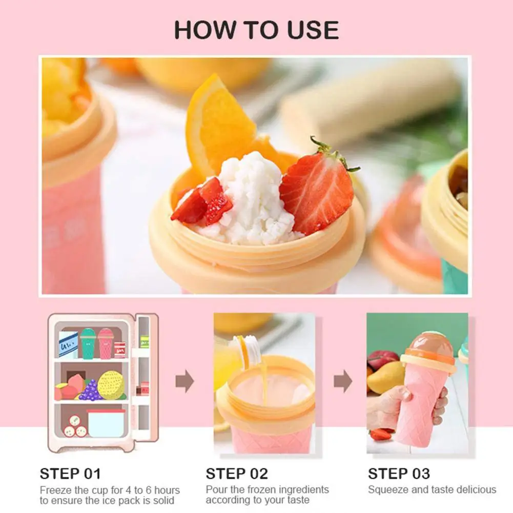 Смузи креманка DIY самодельный двойной слой мороженое емкость для смузи для детей