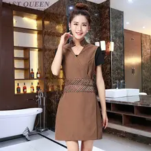 Салон красоты массаж Униформа платье Клиническая косметолога униформы женские платья DD1306