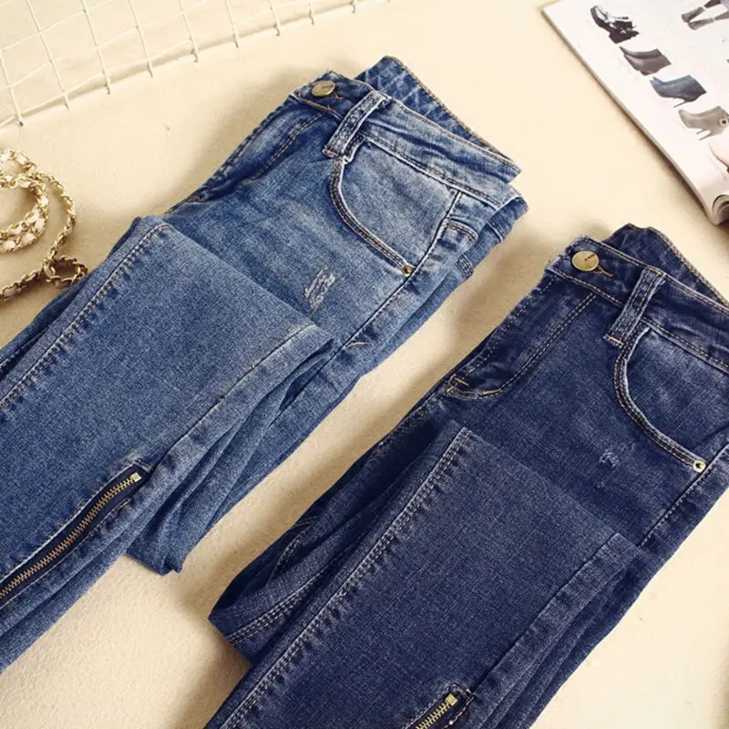 2019 Spring Summer Skinny Jeans Woman Vintage Zipper Irregular High Waist Jeans Pantalon Femme Pencil Pants Women Jeans C4191 2019 Spring Summer Skinny Jeans Woman Vintage Zipper Irregular High Waist Jeans Pantalon Femme Pencil Pants Women Jeans C4191