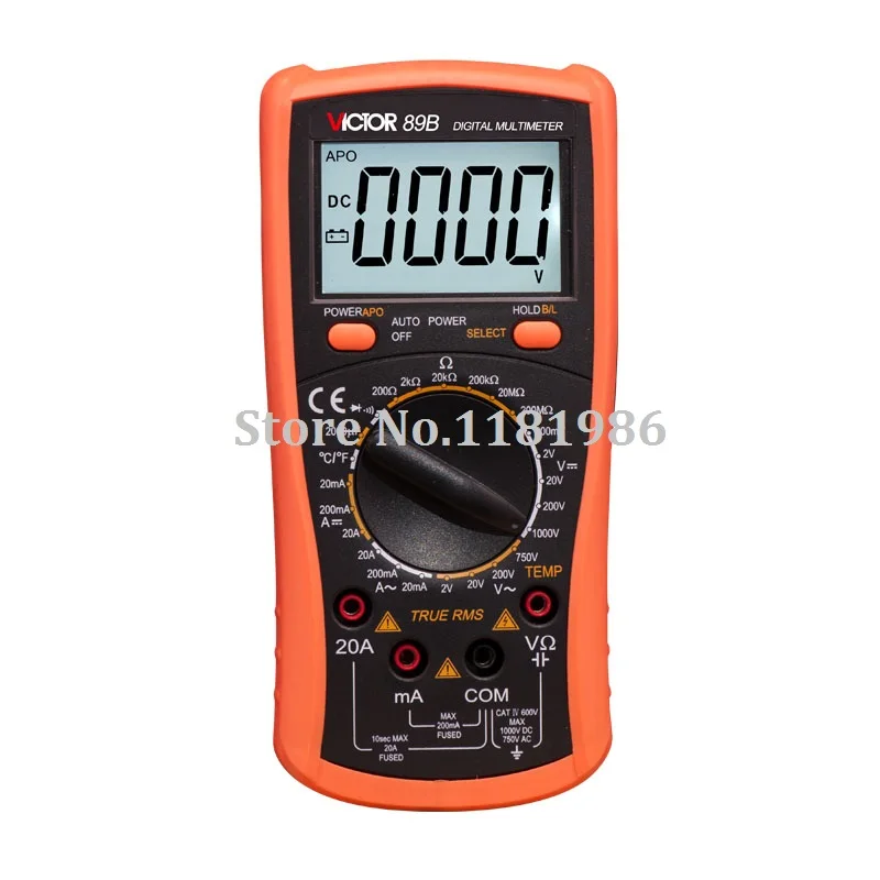 

VICTOR 89B LCD Display Ohmmeter AC DC Testing handheld digital multimeter of the original VC89B