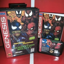 Spider-Man и Venom-Separation Anx US чехол с коробкой и руководством для игровой консоли sega Megadrive Genesis 16 bit MD card