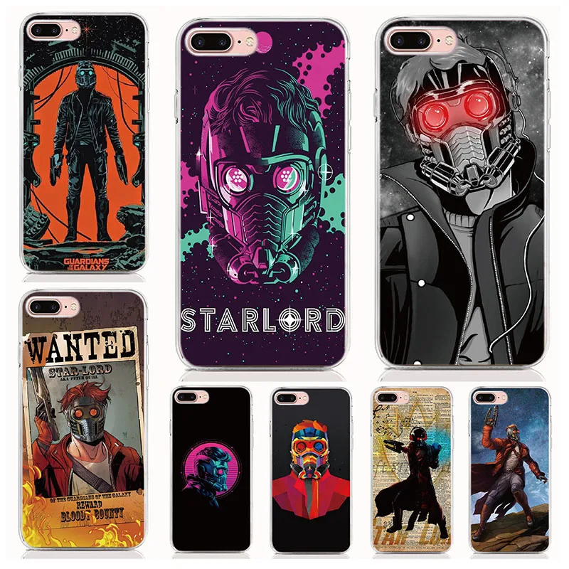 

For Apple iPhone 6 7 8 Plus Star Lord Back Silicon Cover For iPhone 4 4S 5 5S SE 6 7 8 X Soft TPU Covers