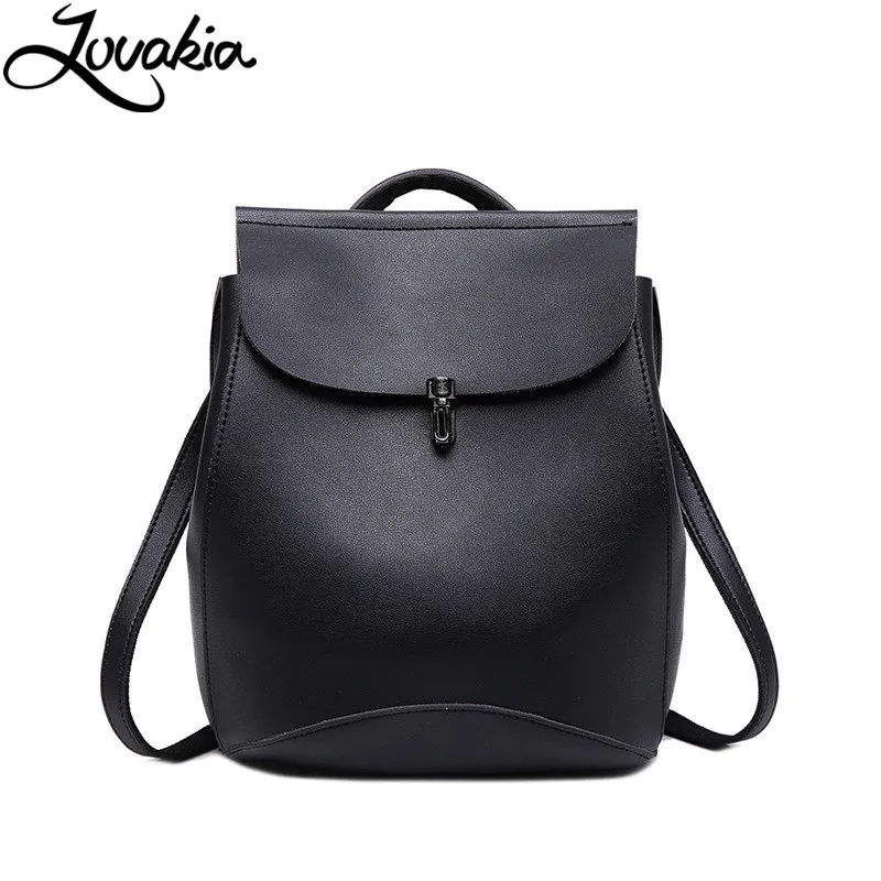 Women Backpack Small Size Black PU Leather Women's Backpacks Fashion School Girls Bags Female Back Pack Famous Brand mochilas