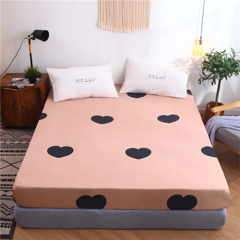 

Comfortable cotton bed sheets Mattress Cover Fitted Sheet 200x180 Elastic Sheets Soft Fitted Bed Sheet Bed Linens bedding