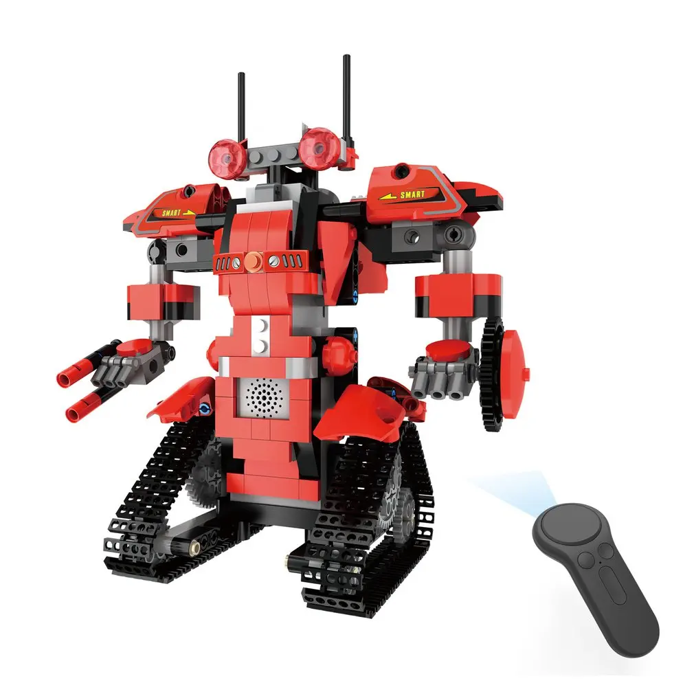 392 шт. M1 4CH пульт дистанционного управления DIY RC строительные блоки робот Робот игрушки творческие кирпичи с 360 вращаться на месте для подарка детям