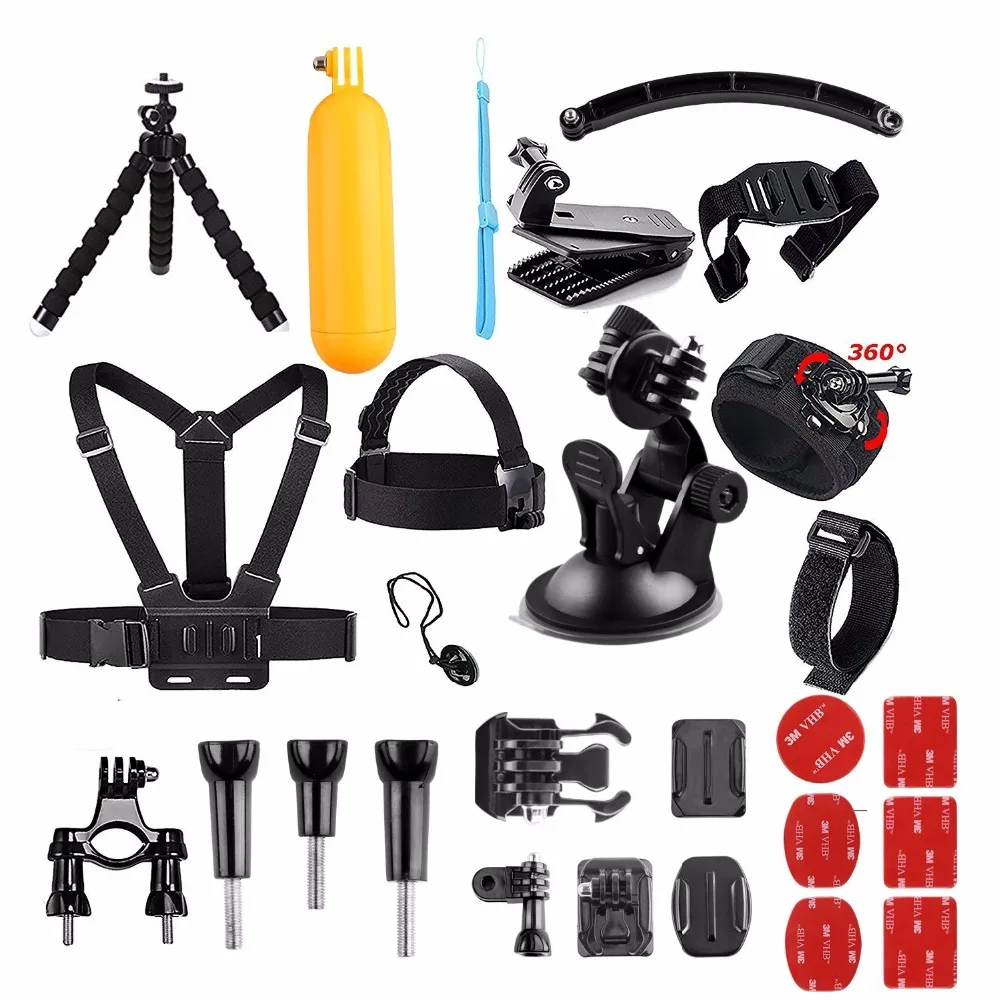 For AKASO Gopro Accessories set for go pro hero 5 4 3 kit mount for SJCAM