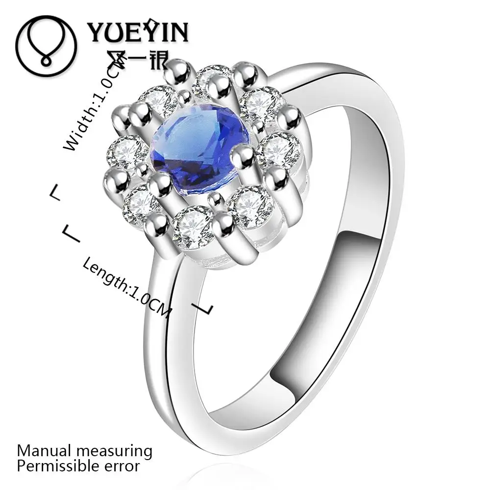 R520 2015 Новая Мода Brand Design Оптовая Классический silverjewelry Кристаллические кольца для