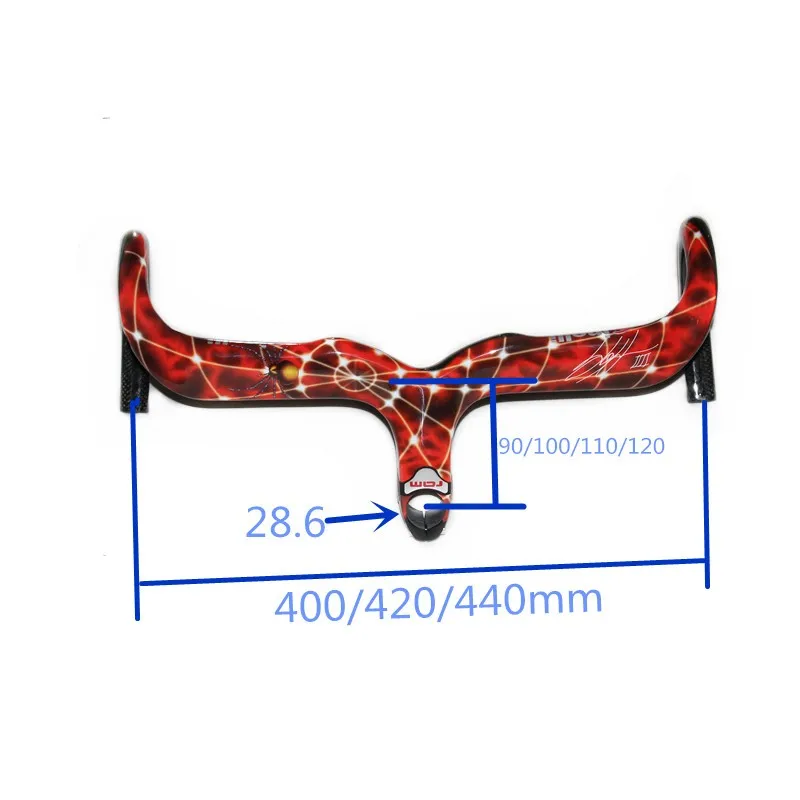 Полностью углеродный руль из волокна, дорожный руль, спортивный велосипед manillar doblado pieza de carbono accesorios handlebae enviar limitada