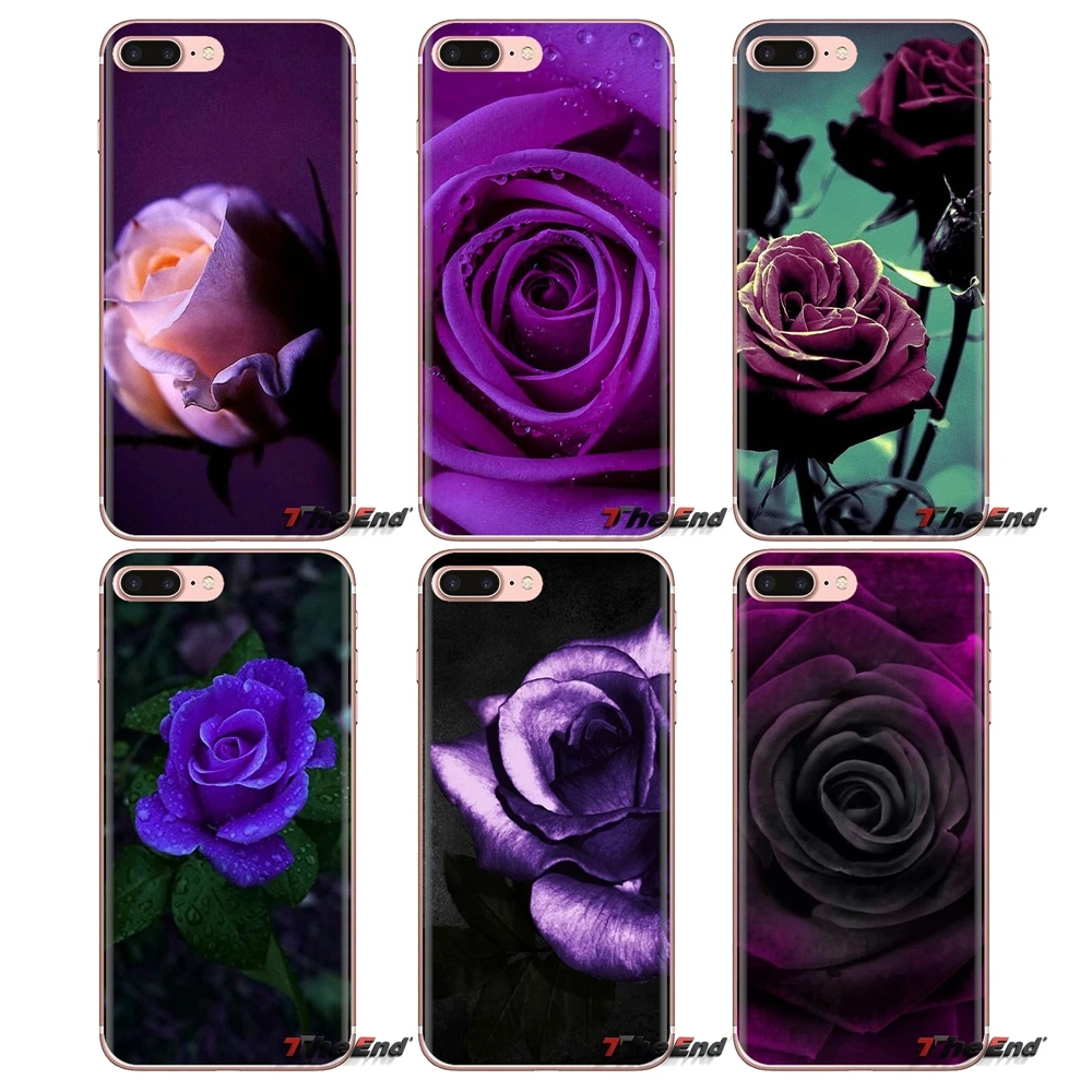 For Samsung Galaxy J1 J2 J3 J4 J5 J6 J7 J8 Plus 2018 Prime 2015 2016 2017 Life And Beauty purple rose Flower Paint Phone Housing |