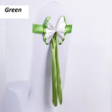 10/40/50/100 шт. High end Банкетный Свадебная вечеринка чехол на стул с лентой с атласные ленты лук Галстуки украшения бантами