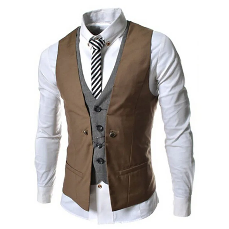 Gilet-Mens-Suit-Vest-Brief-6-Color-Waistcoat-Blazers-Dress-Vests-For ...