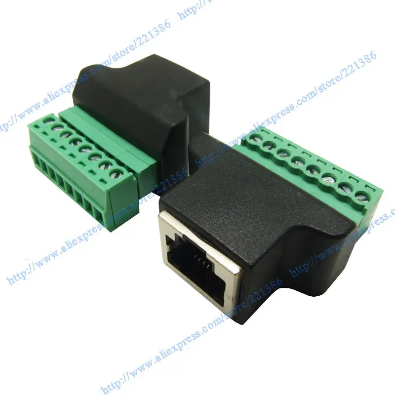 1 шт. Разветвитель RJ45 на 8 контактов|cctv female|l connector |