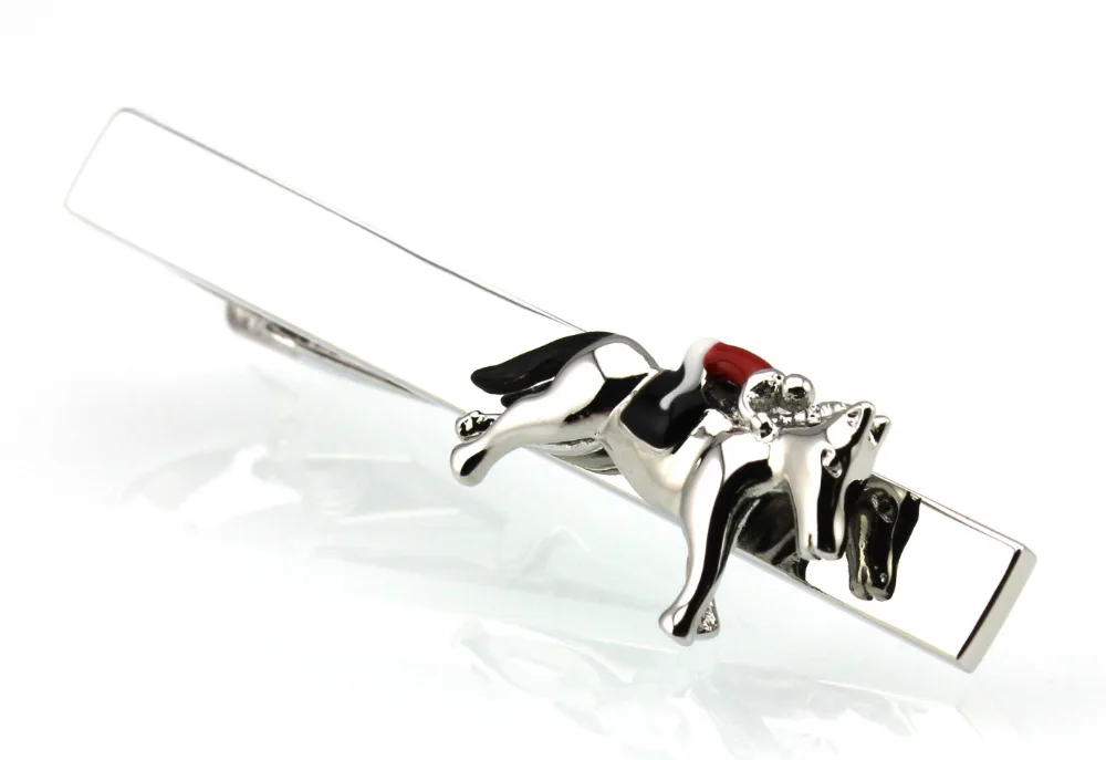 

Sunnylink 55mm Men's Tie Bar Riding Horse Silver Tie clip M3765