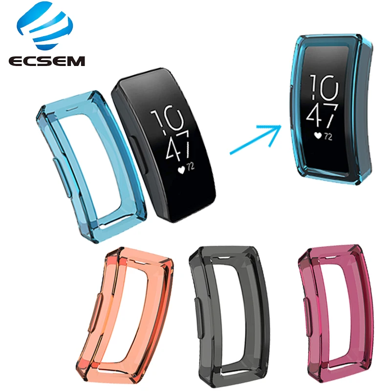 

ECSEM Universal for Fitbit inspire / inspire HR case protective cover sweatproof wear resistant smart watch protector slim soft