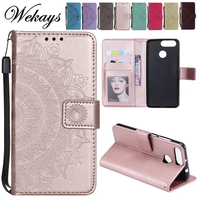 Wekays غطاء ل ZTE شفرة V9 فيتا 3D زهرة جلد الوجه Fundas حالة ل كوكه ZTE شفرة V9 فيتا غطاء حالات ل ZTE V9 فيتا