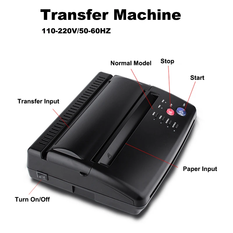

Tattoo Transfer Machine Copy Stencil Machine Printer Drawing Thermal Stencil Maker Copier for Tattoo Transfer Paper Supply