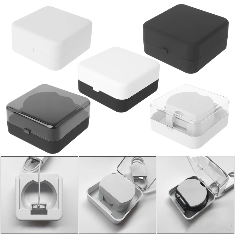 JAVRICK Portable Charger Charging Holder Headset Protective Cover Box For Apple Watch