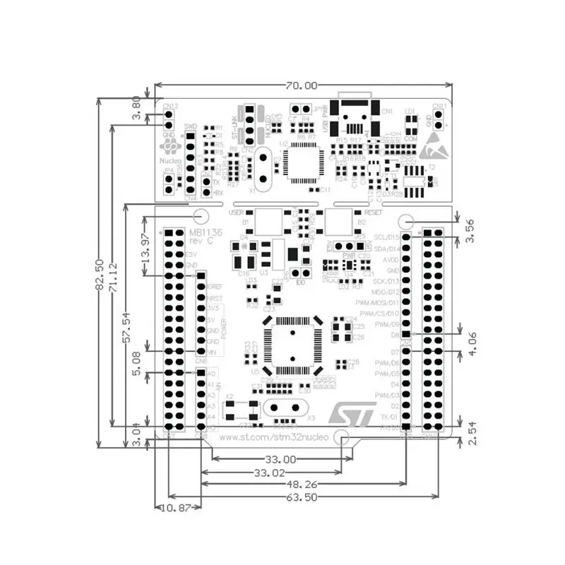 ST официальная демонстрационная плата NUCLEO-F446RE STM32F446RE для Arduino Cortex-M4