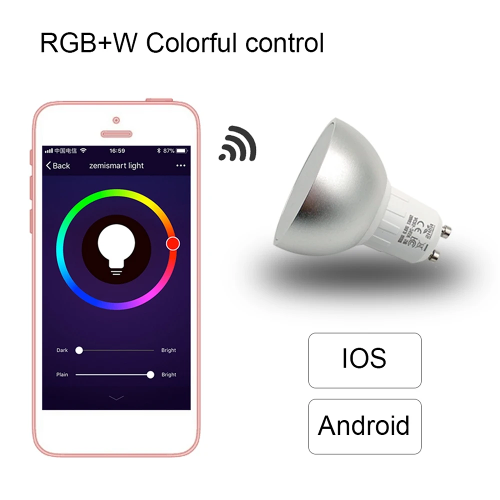 Новый Wi-Fi Smart APP RGBW GU10 5 Вт светодиодный потолочный светильник удаленного Управление работать с Alexa эхо Google дома IFTTT помощь AC85-265V