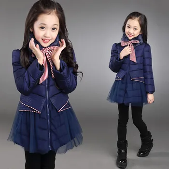 

2020 Autumn Winter Girls Jacket Warm Fashion Coat Children Cotton Jacket Kids Outerwear Coat For Girls Clothes 4 6 8 10 12 Years