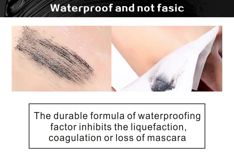 HENLICS Super Volume Black Waterproof Glamour Mascara Natural Thicken Lengthen Eyelash Makeup Mascara (8)