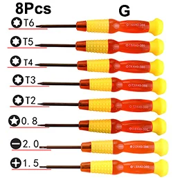 Y-тип Y0.6 Y2.0 пятизвездочная 0,8 1,2 Phillips шлицевая отвертка для iPhone 4S 5S 6S 7 телефон ПК инструмент для ремонта - Цвет: FI-22-G-8Pcs