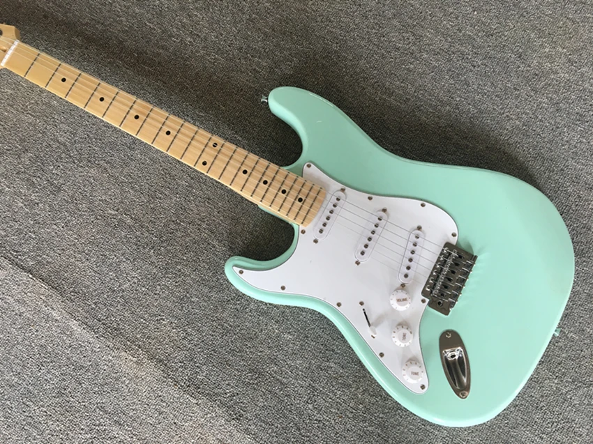 

electric guitar Left hand Light green color guitar, high quality，Free shipping