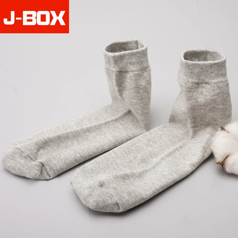 Повседневная мужская бизнес носки для мужчин хлопок бренд экипаж черный белый - Фото №1