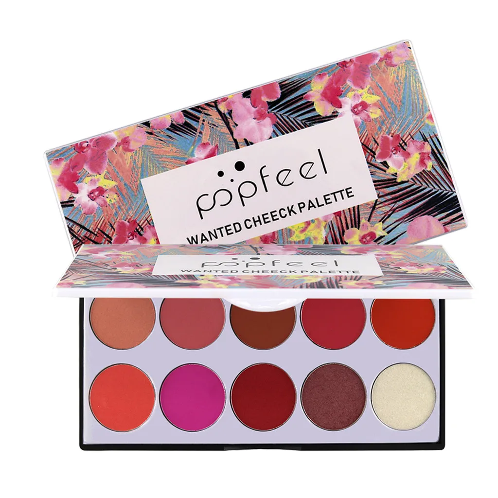 Makeup 10 Colors Shimmer Matter Blush Palette Bronzer Face Contour Powder Highlighter Make Up Shadow Hot |