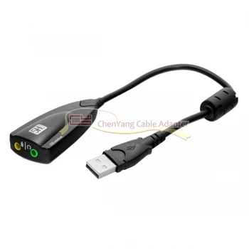 

10PCS/ USB 2.0 to Virtual 5.1 Channel 3D Audio Sound Card Controller Adapter 3.5mm Stereo Cable