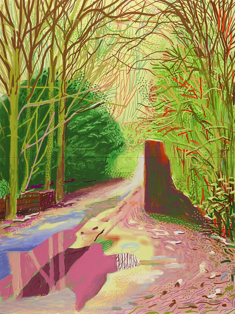 2011The Arrival of Spring in Woldgate, East Yorkshire(iPad drawing printed)3