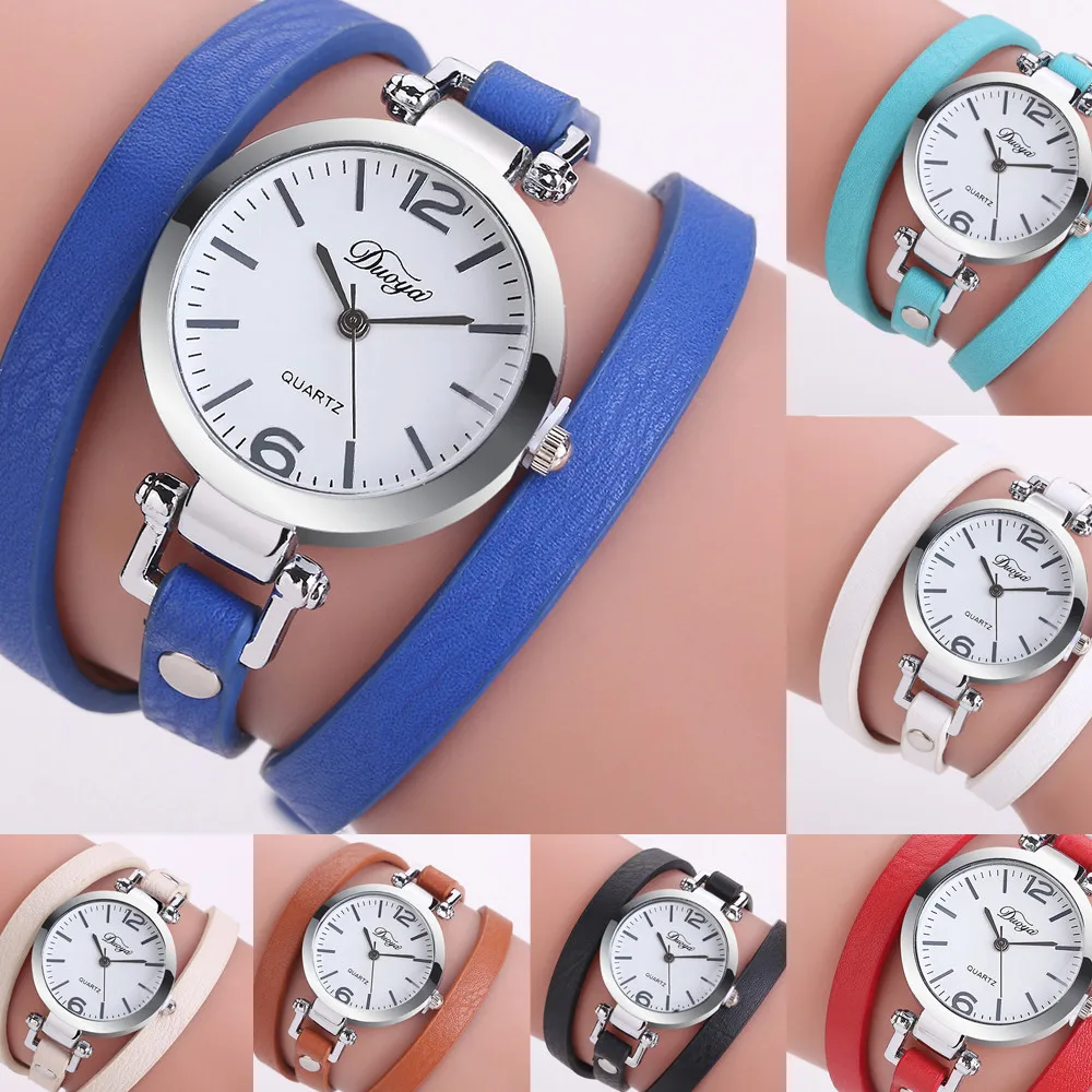 Модные женские винтажные кварцевые наручные часы Новые модные женские часы из искусственной кожи браслет Relogio Feminino bayan saat