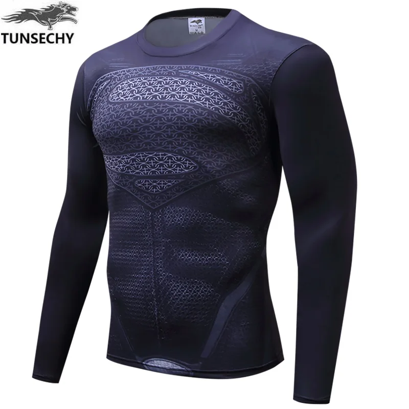 Ironman Printed 3D Tops Compression Bodybuilding T shirts Long Sleeve Spring Tees Fitness Camiseta 2017 Superhero TUNSECHY Brand | Мужская