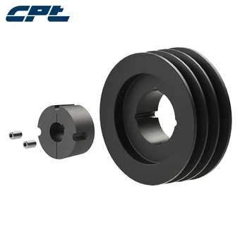 

CPT SPC v belt pulley, 3 grooves, 149.6mm outside diameter, 2012 taper bushing for 11mm~50mm shaft, cast material SPC140-03-2012