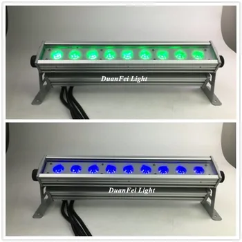 

10lot IP65 barre led exterieur wall washer led bar dmx rgb wall washer led 9x9w