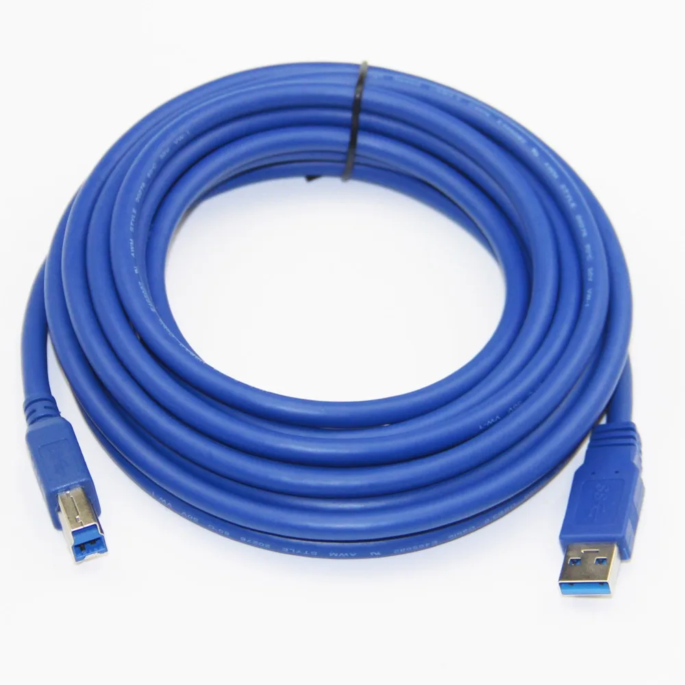Cable Length: 500cm Connectors USB 3.0 A Male AM to USB 3.0 B Type Male BM USB3.0 Cable for Printer Scanner HDD 0.3M 0.5M 1M 1.5M 1.8M 3M 5M