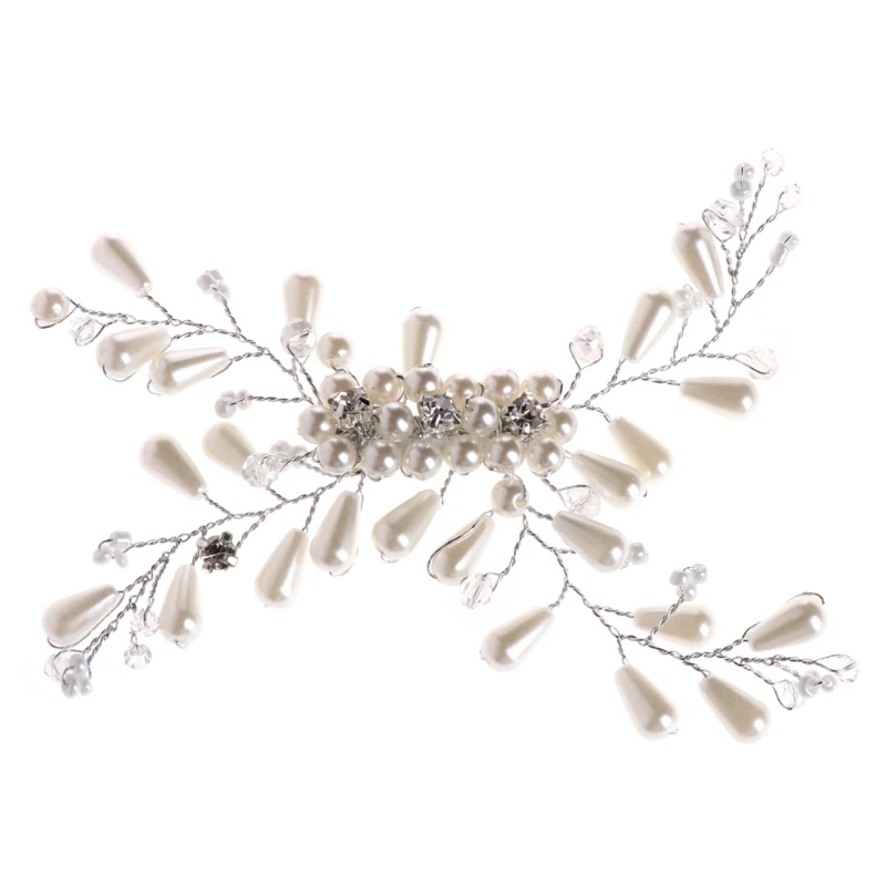

Preety Rhinestone Wedding Flower Faux Pearls Hair Clip Headpiece M-shine For Women Bride Bridal A10_20