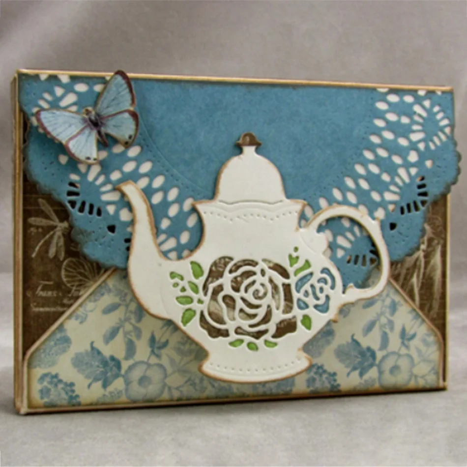 

Teapot Dies Metal Cutting dies Stencil Scrapbooking dies Embossing Handcrafts Paper Card DIY Craft Cut dies